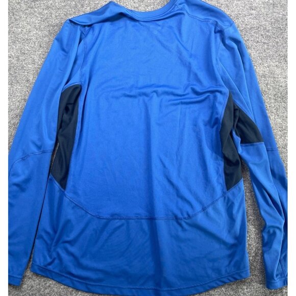 Nike Dri-Fit Blue Long-Sleeve Athletic Shirt Mens Medium Football Comfort cool - Picture 5 of 6